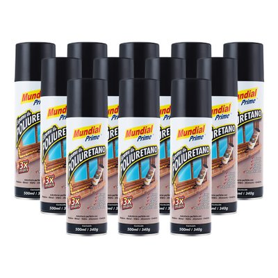 Kit 12 unidades de Espuma Expansiva Poliuretano 500 ml 340 g Mundial Prime