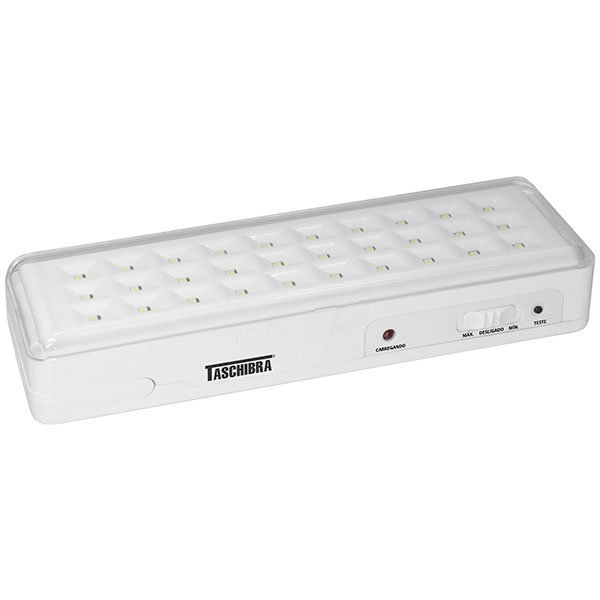Lumin&aacute;ria de Emerg&ecirc;ncia TLE-06 30 LEDs Taschibra