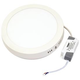 plafon painel led sobrepor redondo 12w 6500k