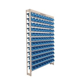 kit estante gaveteiro bege liso 108 gavetas n3 presto