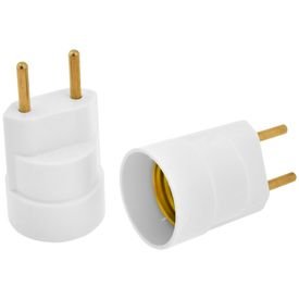 soquete termoplastico branco e27 adaptador macho fertak