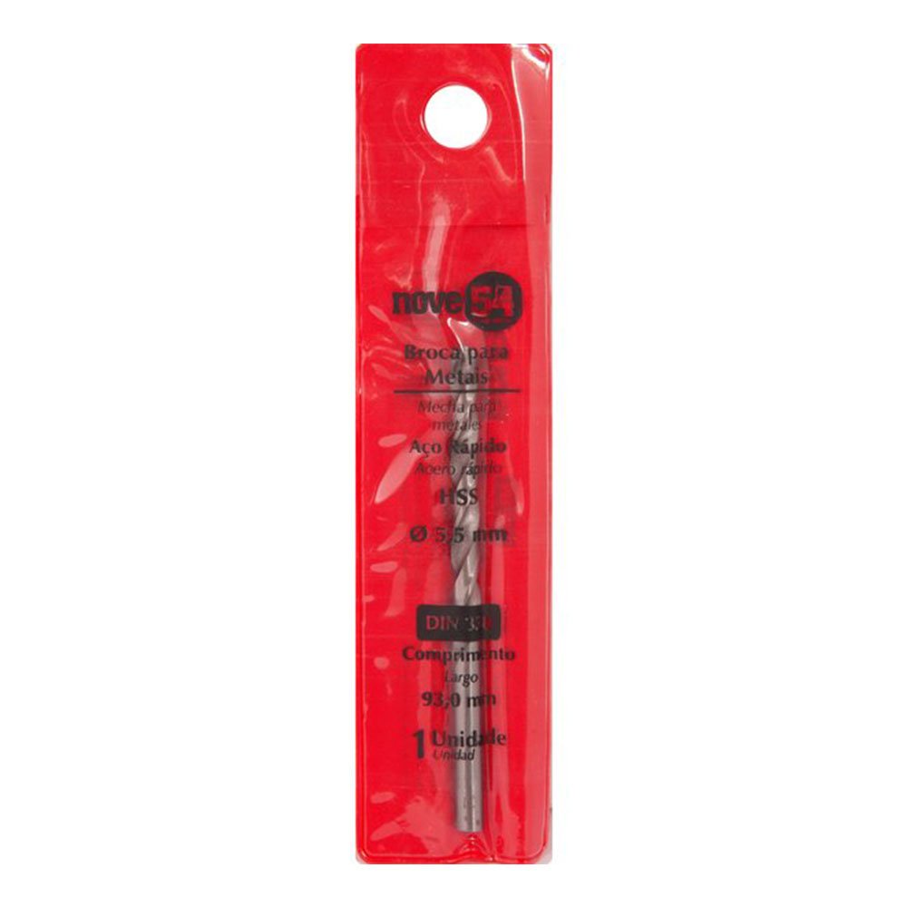 Broca de Aço Rápido 5.5 mm DIN 338 HSS Nove54