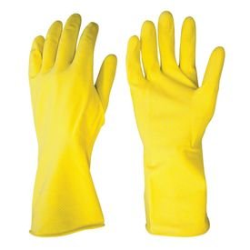 luva de latex amarela com forro tamanho deltaplus