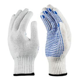 Luvas Maçônicas De Algodão Bordadas - Azul E Branco Com Símbolo Do Compasso