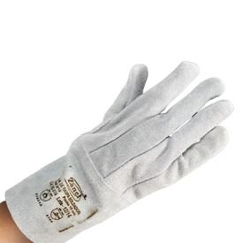 12652 luva de raspa soldador longa linha clute de couro com reforco interno 15 cm zanel