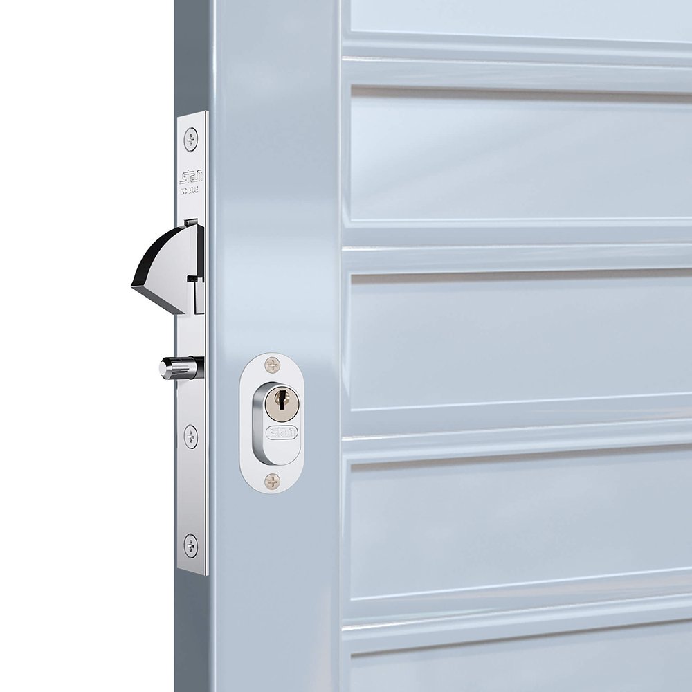 Fechadura para Porta de Correr SION 901 Espelho Inox Polido Stam
