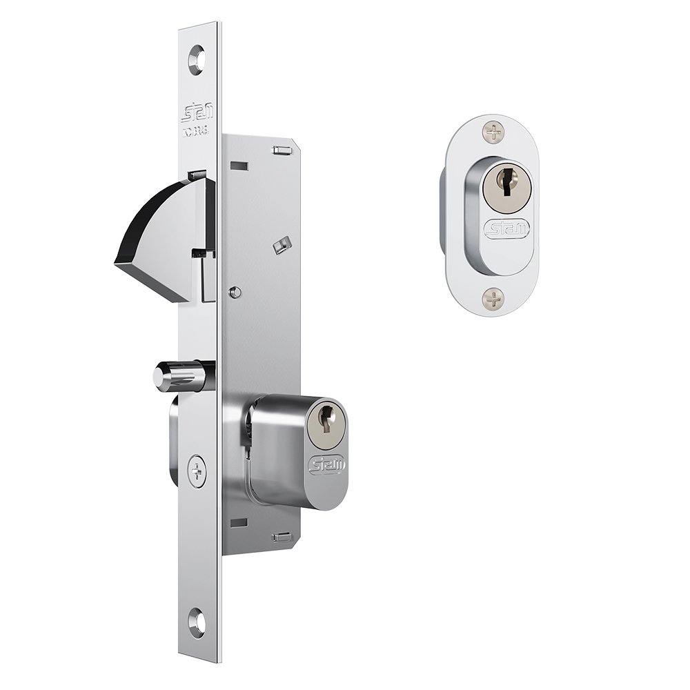 ssa✴︎ Fechadura para Porta de Correr SION 901 Espelho Inox Polido Stam