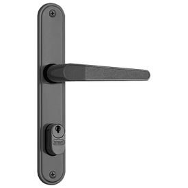 Fechadura Externa para Porta de Ferro AUMA 601/03 Espelho Preto