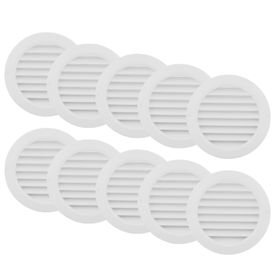 grade de ventilacao plastica redonda branca kit com 10 pecas itc