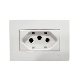 13156 conjunto tomada para moveis 2p t 10a 250v branco sleek margirius
