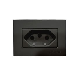 13144 conjunto tomada para moveis 2p t 10a 250v preto sleek margirius