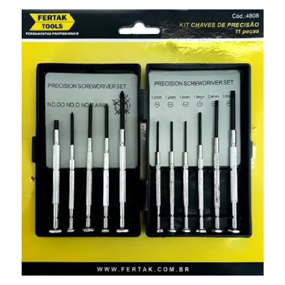Kit Chaves de Precisão com 11 Peças Fertak