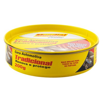 Cera Automotiva Tradicional para Polimento 200 g Mundial Prime