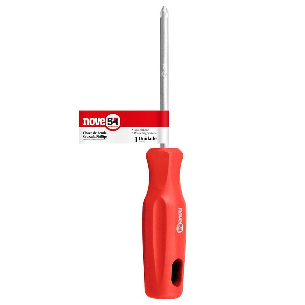 Chave Phillips Simples 3/16'' x 6'' Ponta com Imã Nove54