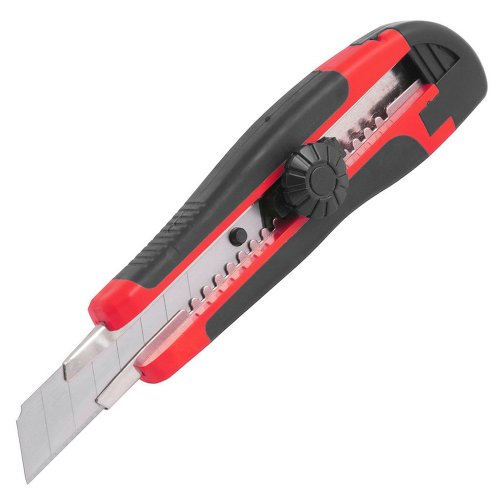 4388 estilete largo reforcado com lamina de 18mm e corpo emborrachado nove54