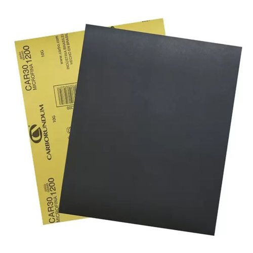 Lixa D’Água CAR30 Grão 1200 Folha 230mm x 280mm Pacote com 50 Folhas Carborundum