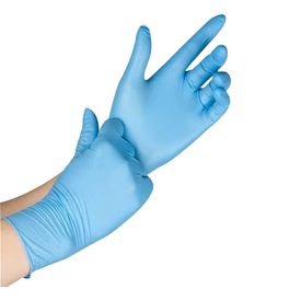 luva nitrilica azul sem po descartavel nao esteril caixa com 100 unidades nobre