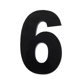 14058 1 numero residencial em aluminio preto n 6 185mm numeral