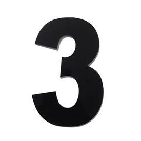 14055 1 numero residencial em aluminio preto n 3 185mm numeral