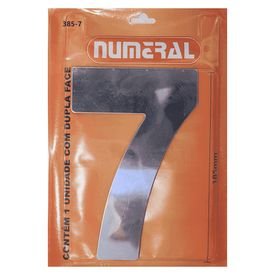 numero residencial em aluminio espelhado n 7 125mm numeral