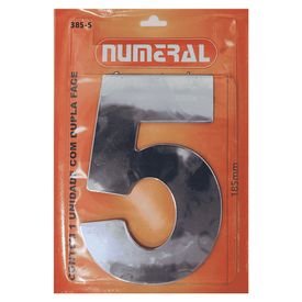 numero residencial em aluminio espelhado n 5 125mm numeral