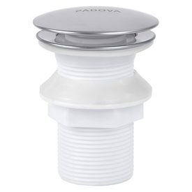 14488 valvula para lavatorio click 1 1 4 plastica branco com cromado padova