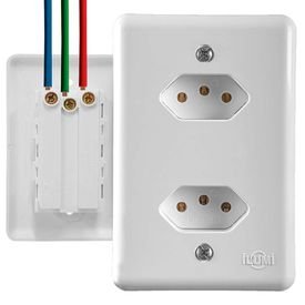 Conjunto 2 Tomadas 2P+T 20A 250V Separadas Monobloco Stylus Ilumi