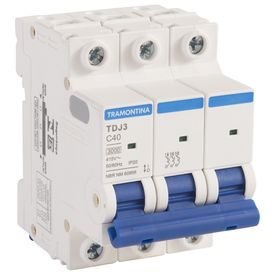 14390 disjuntor tripolar din 3p 40a branco tdj3 3ka com curva c tramontina