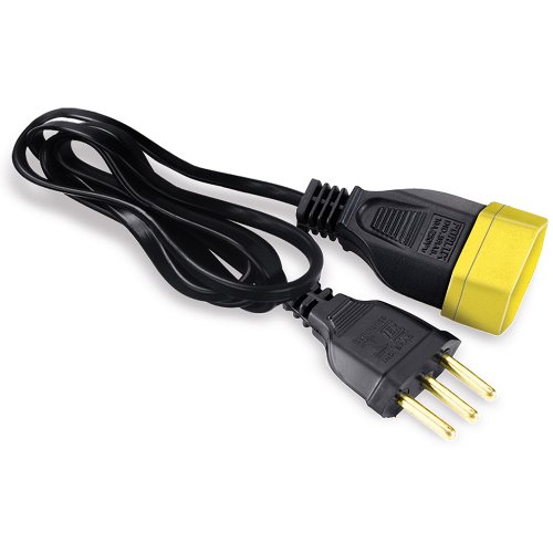 extensao cordao prolongador preto 2p t forlux