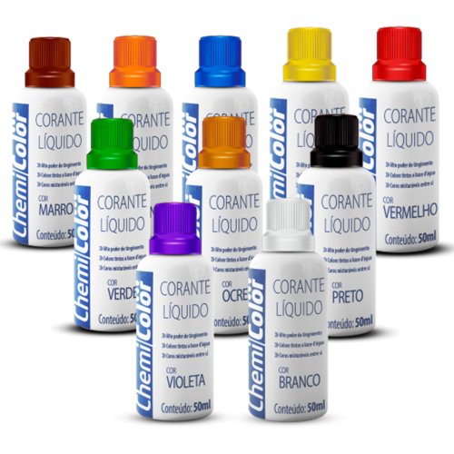 todos corantes liquido a base de agua 50ml chemicolor