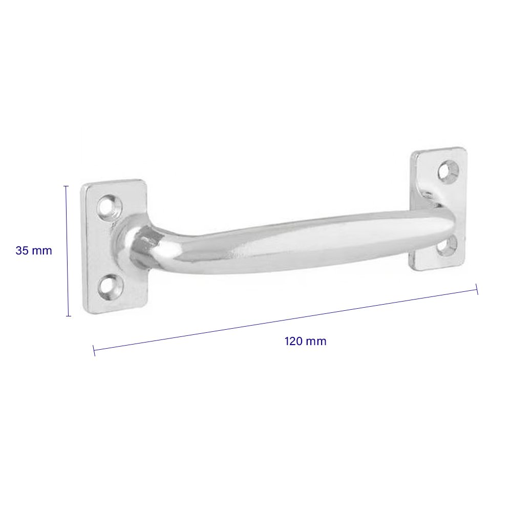 Puxador Alça para Porta 120 mm Cromado Aliança