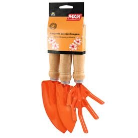 12345 conjunto para jardinagem com cabo de madeira 3 pecas max