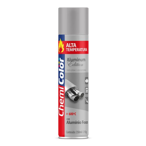 03 tinta spray alta temperatura 350ml 215g aluminio chemicolor
