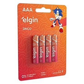 14715 1 pilha de zinco carvao aaa 1 5v r03 cartela com 4 unidades elgin