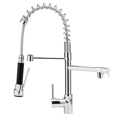 Brazhu - Torneira Monocomando de Cozinha Gourmet Bica Baixa com Gatilho em ABS Cromado Brazhu