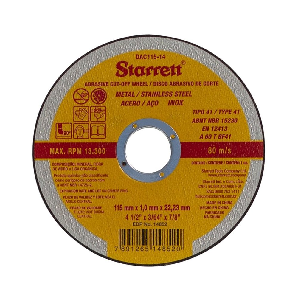 Bluespot Disques à tronçonner Métal 1 mm Ultra mince 4 1/5,1 cm 115 mm
