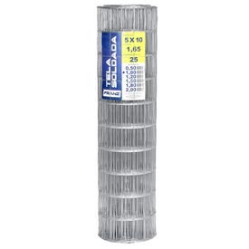 02 tela soldada galvanizada malha 5 x 10 cm fio 1 65 mm altura 1 00 m rolo com 25 m franz