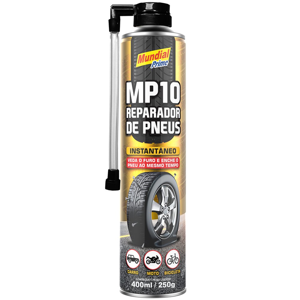 Reparador de Pneus Instantâneo MP10 400ml Mundial Prime