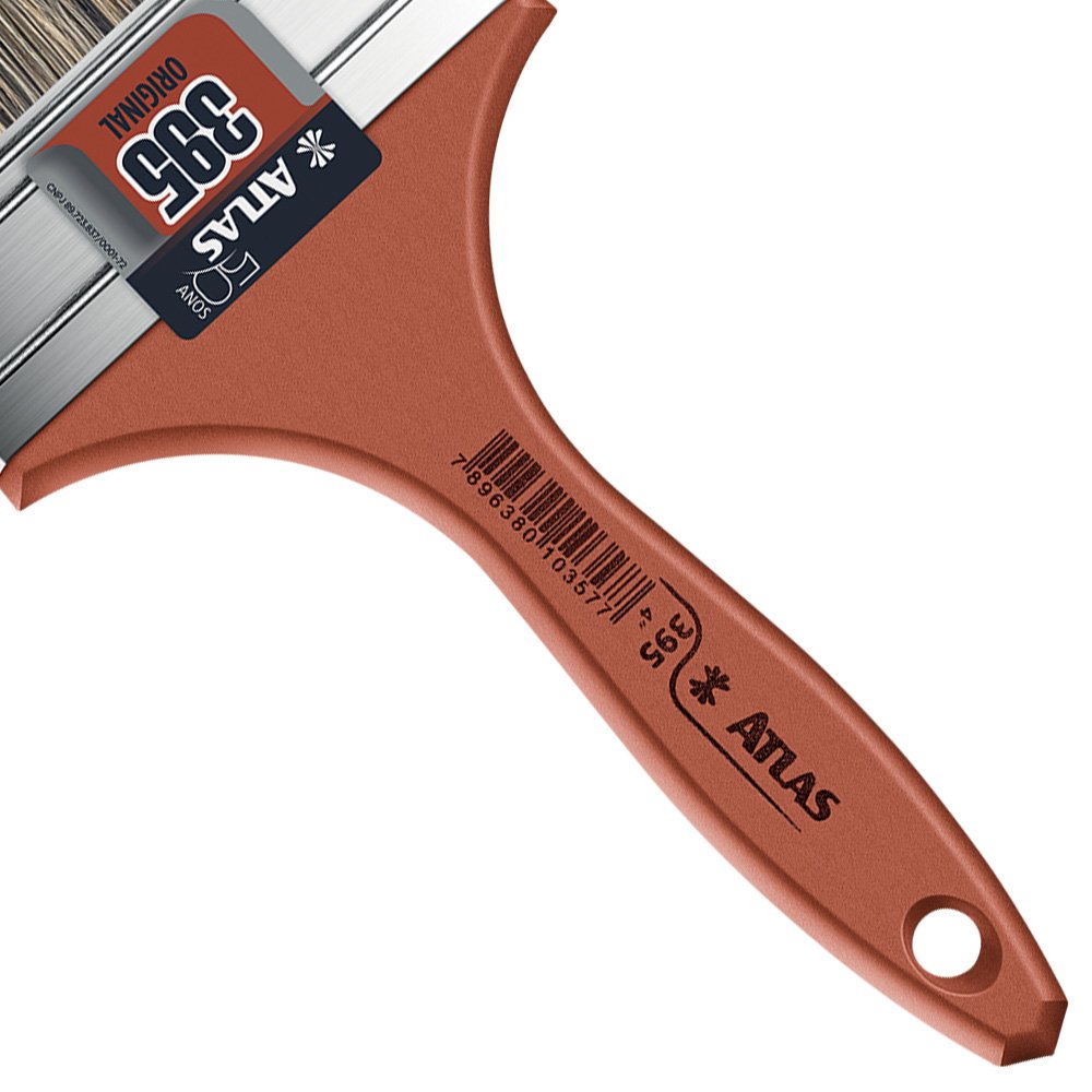 Trincha (Pincel) 4’’ com Cerdas Gris Selecionadas Modelo 395 Atlas