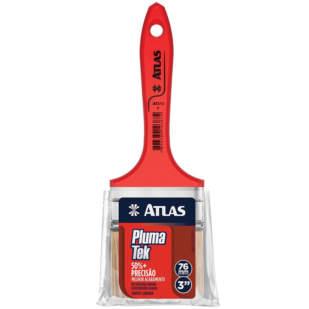 Trincha (Pincel) 3’’ com Cerdas Sintéticas com Tecnologia Plumatek ...