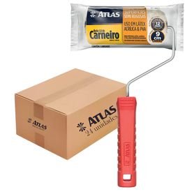 2410 rolo de la de carneiro 09 cm com cabo modelo 328 24 unidades atlas