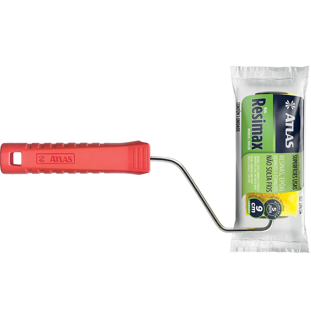 Rolo de Pintura Resimax de Lã Sintética 09cm Modelo 339 com Cabo