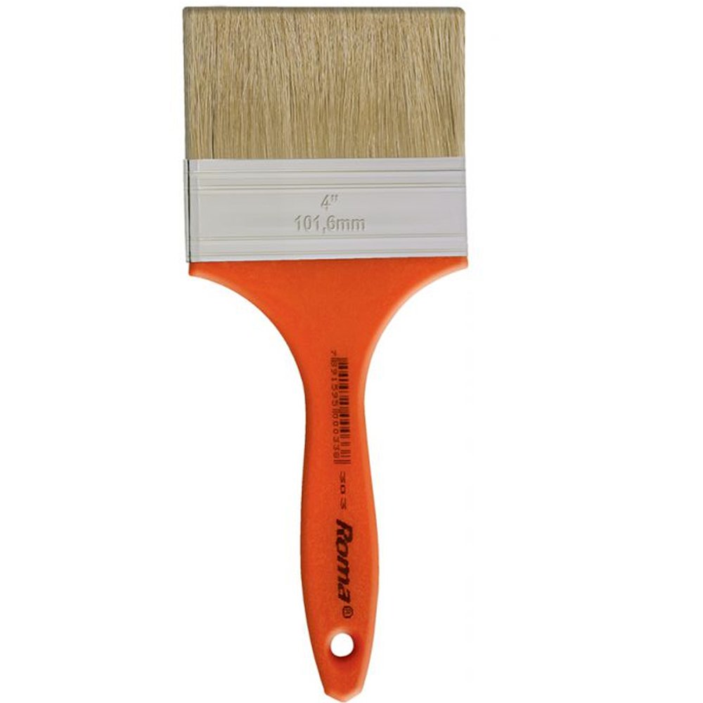 Trincha (Pincel) 4’’ com Cerdas Brancas Selecionadas Modelo 303 Roma