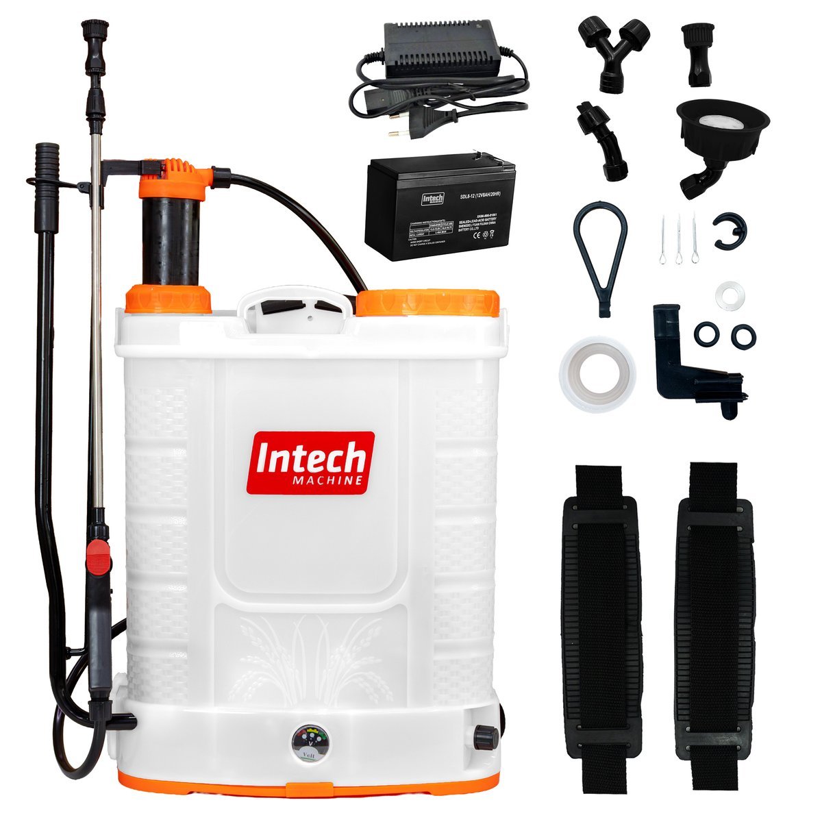 Pulverizador Costal 20L a Bateria 12V e Manual Intech Machine